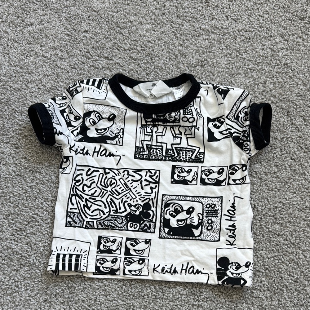Disney Black & White Graphic Tee for Kids
